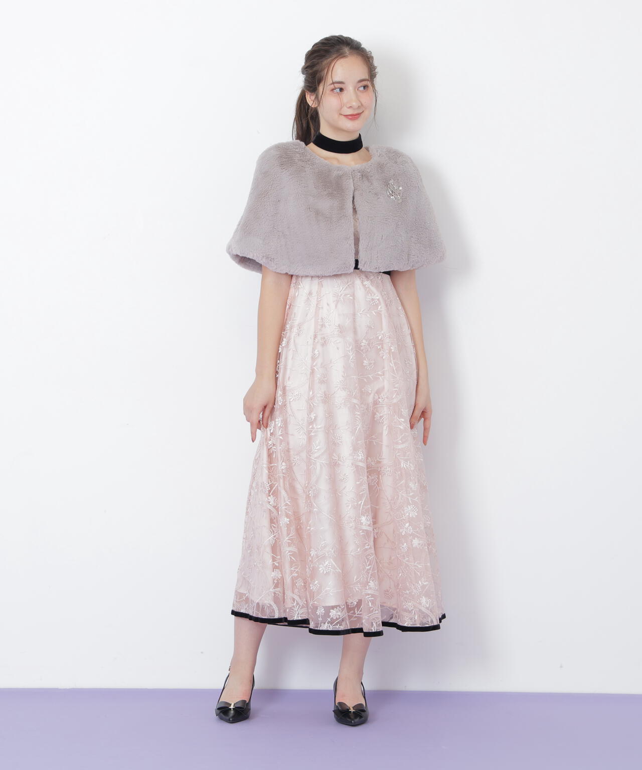 ＜ｍｉｋｕさんコラボ＞フェイクファーケープ