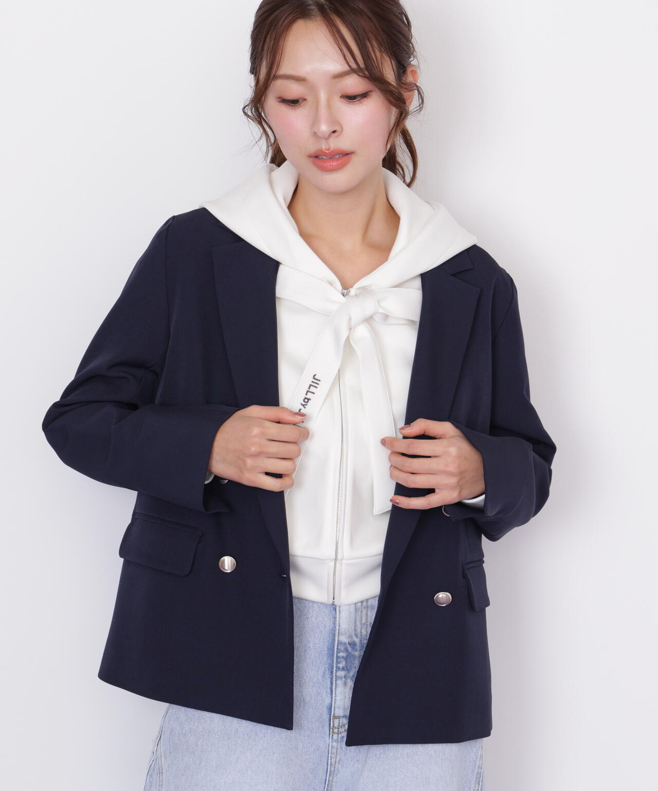セットアップ対応＞ベーシックツイルジャケット | JILL by JILL STUART
