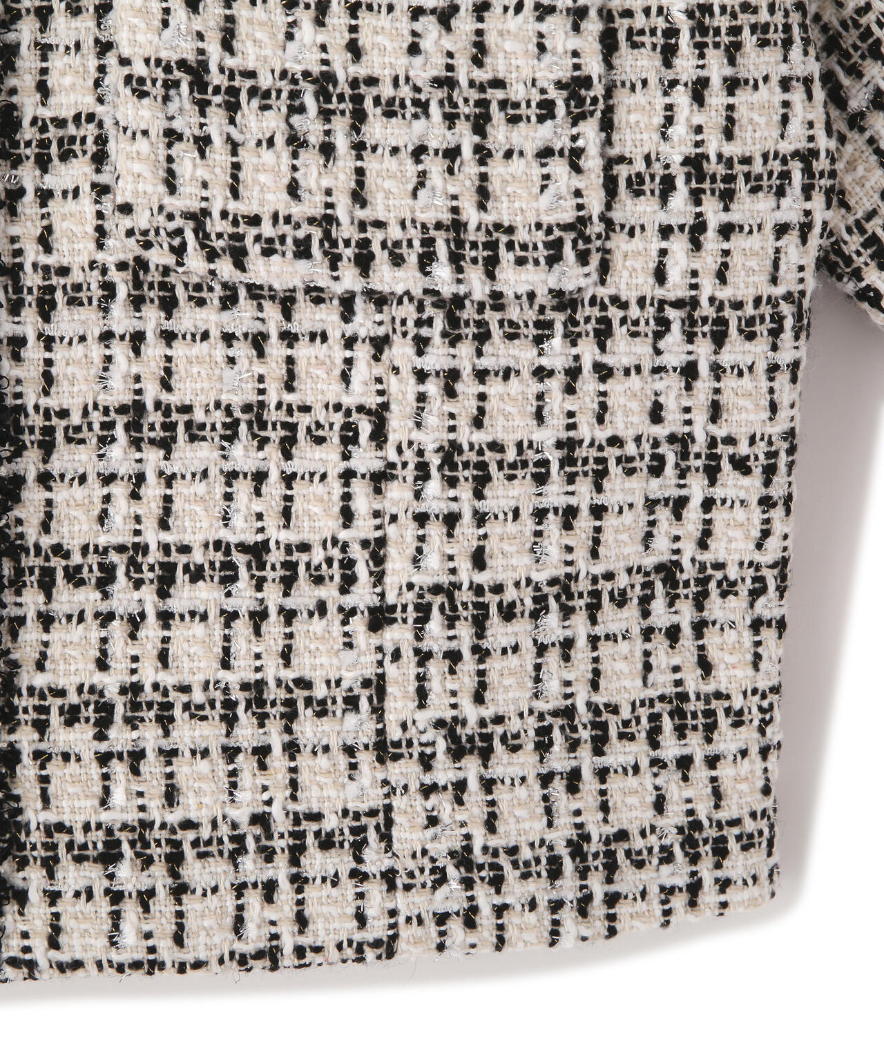 ビジューブレード付きツイードジャケット