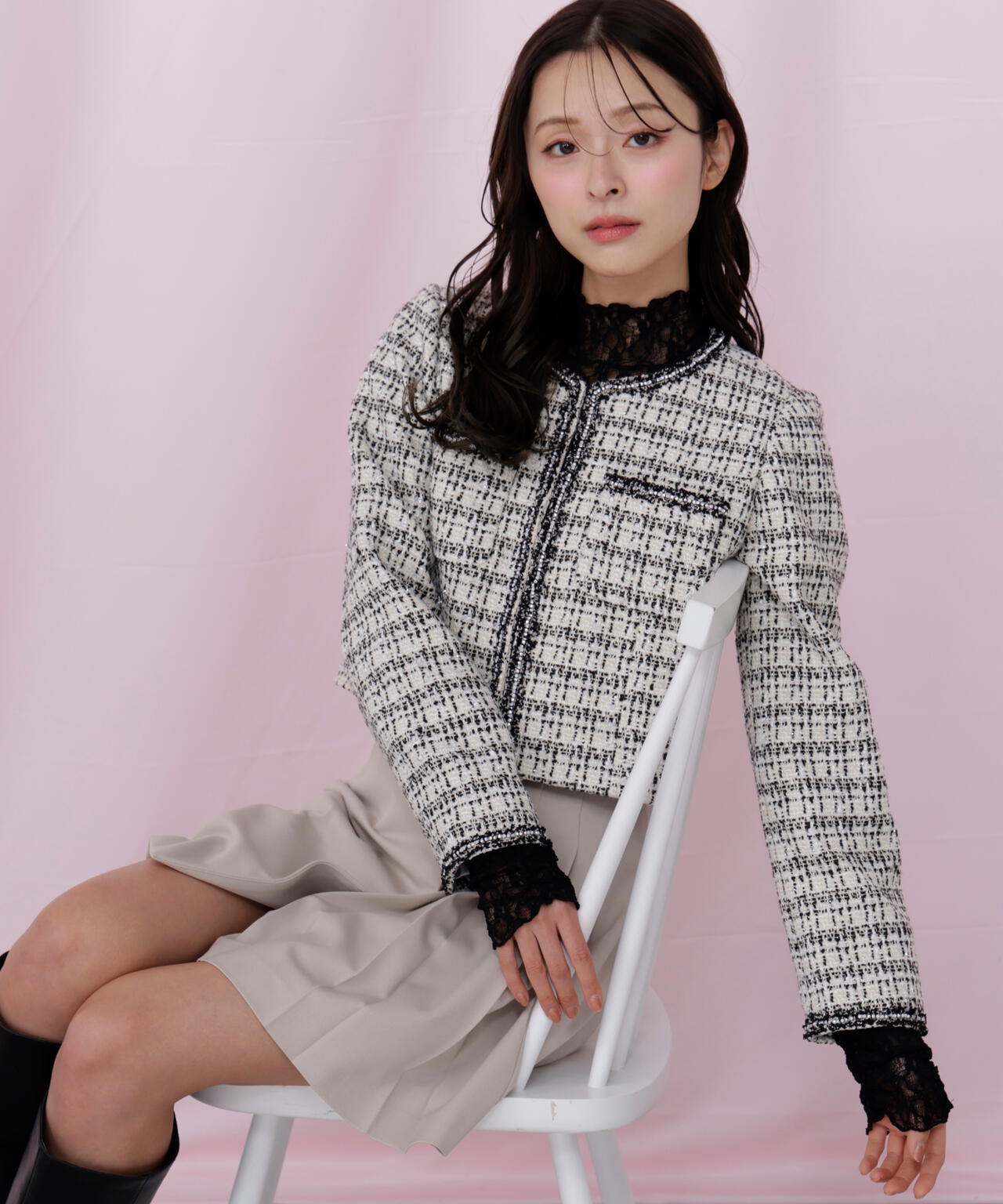 ビジューブレード付きツイードジャケット | JILL by JILL STUART（ジル