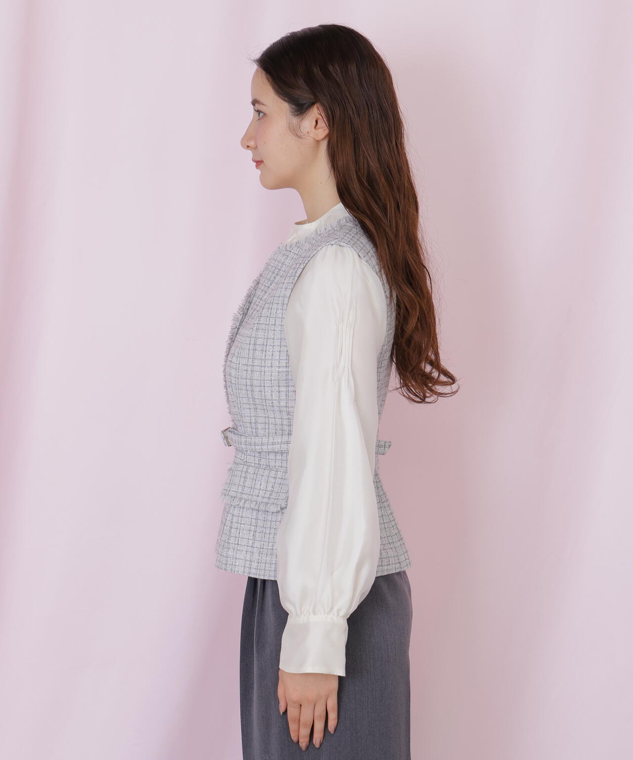 ベルト付きツィードジレ