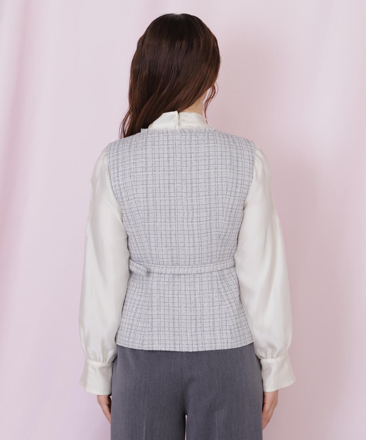 ベルト付きツィードジレ