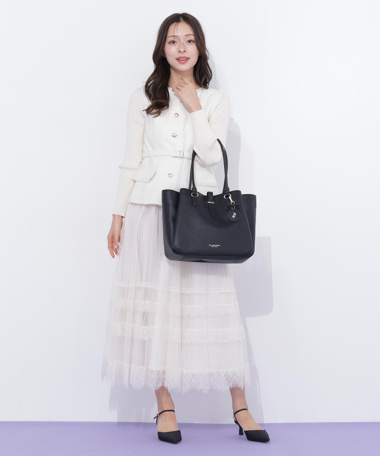 ベルト付きツィードジレ | JILL by JILL STUART（ジル バイ ジル