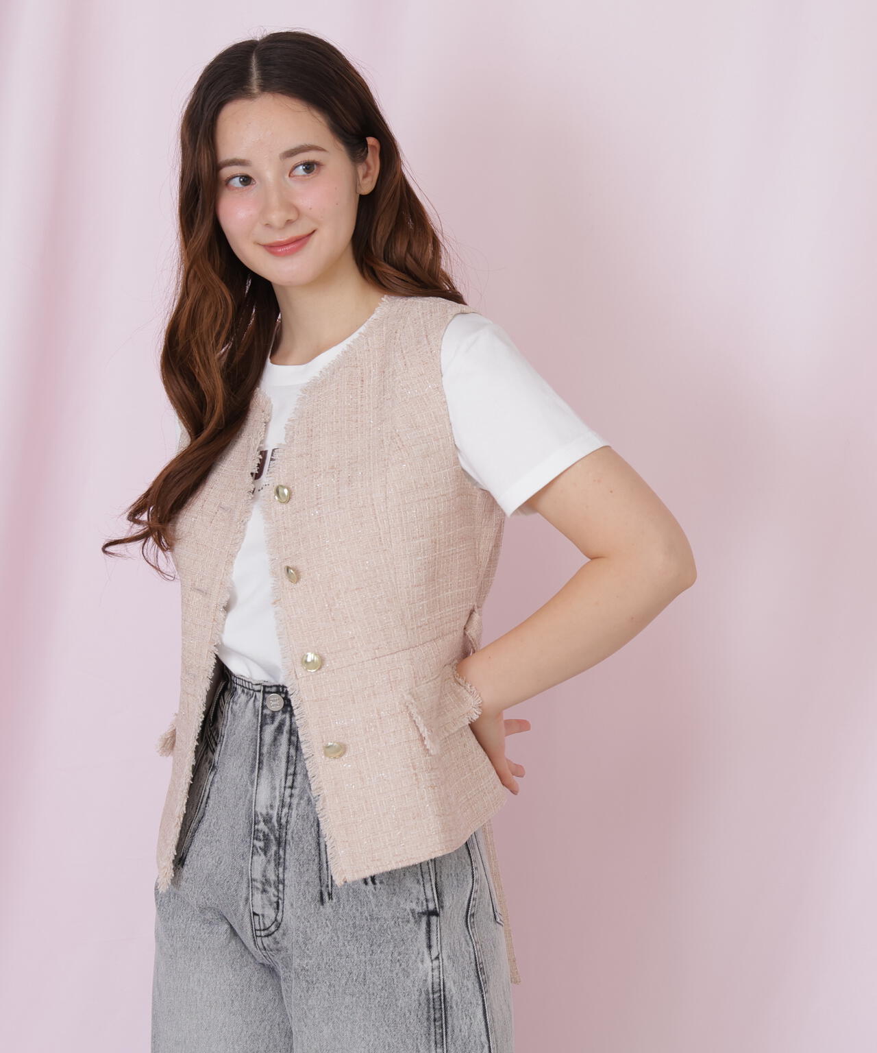 ベルト付きツィードジレ