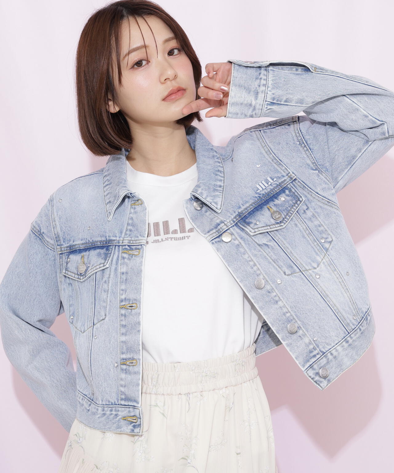 未使用品★ yumiさん　デニムジャケット　アイボリー しまむら購入品☆】490円！yumiさんコラボ！一目惚れ！春のデニム
