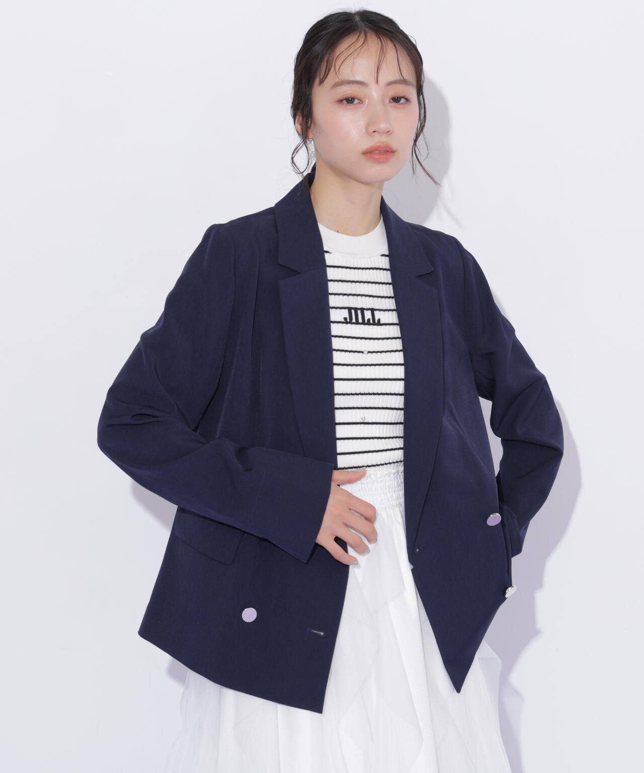 JIL SANDER 試着のみ【テーラード美シルエットジャケット ネイビーS】 Jil Sander(ジルサンダー) テーラードジャケット(メンズ) - ブランド