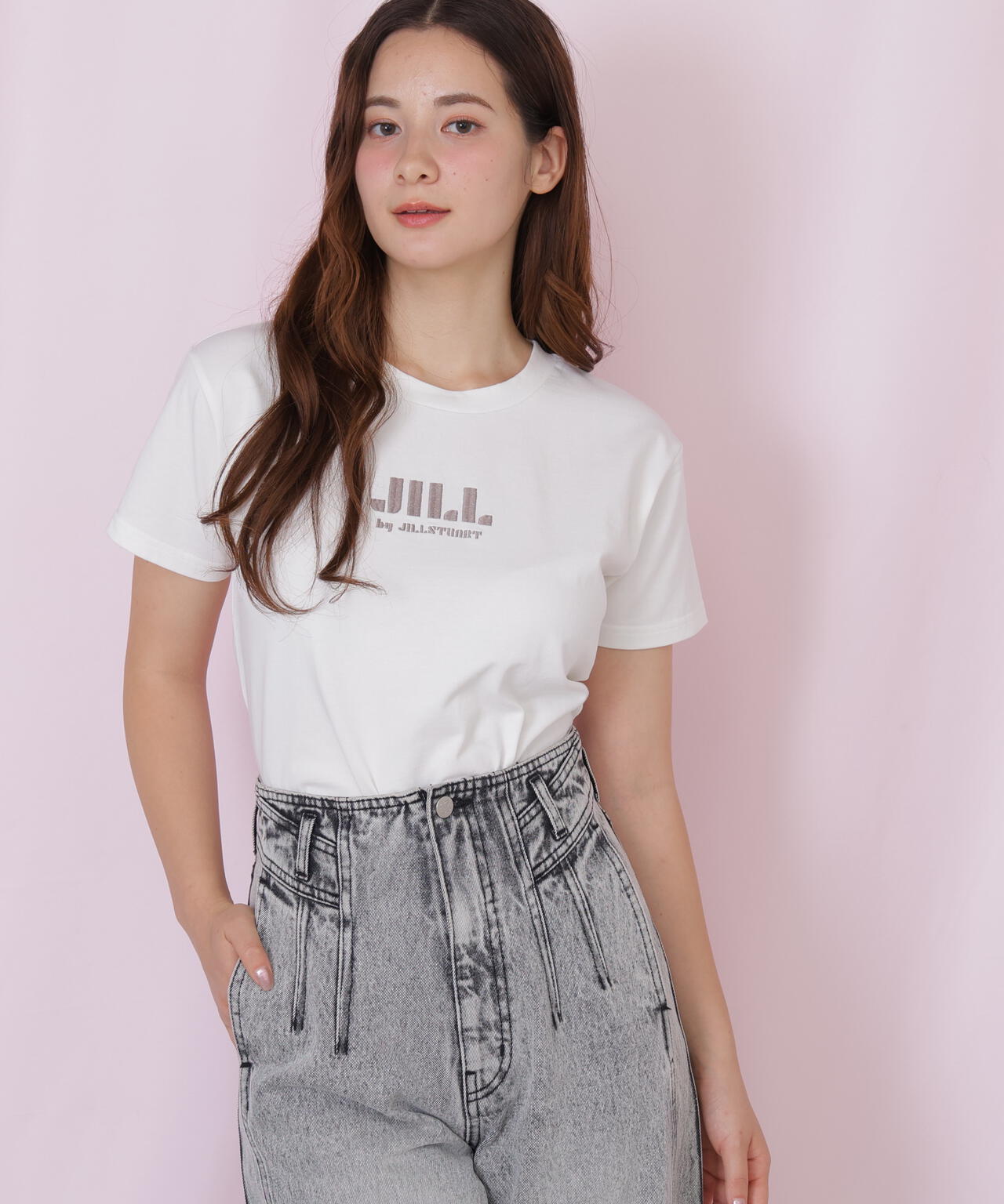 刺繍ロゴTシャツオーガニックコットン