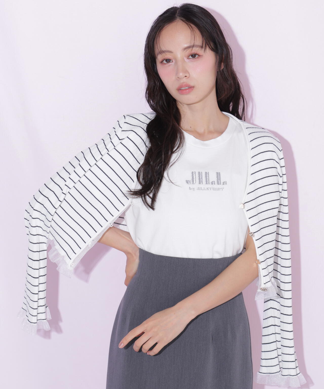 JILSANDER ロゴ Tシャツ オーガニック コットン L 刺繍ロゴTシャツオーガニックコットン | JILL by JILL STUART（ジル