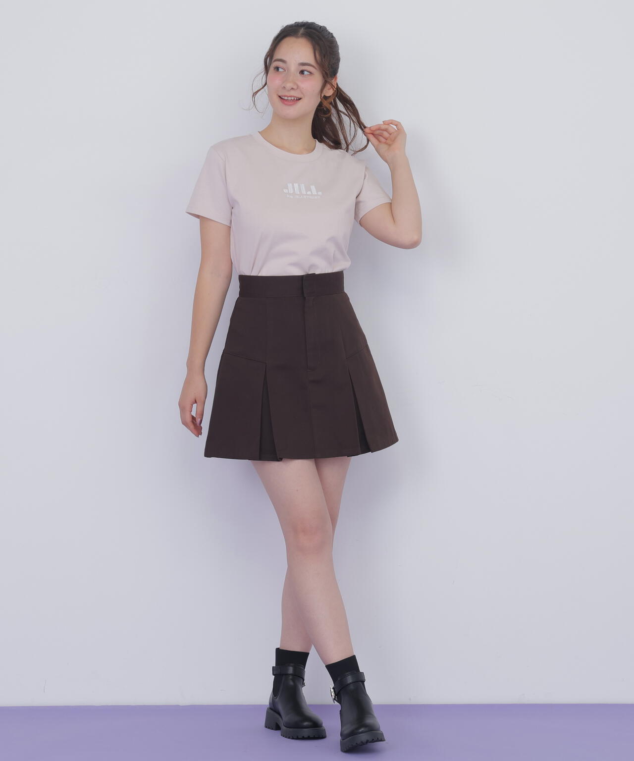 刺繍ロゴTシャツオーガニックコットン