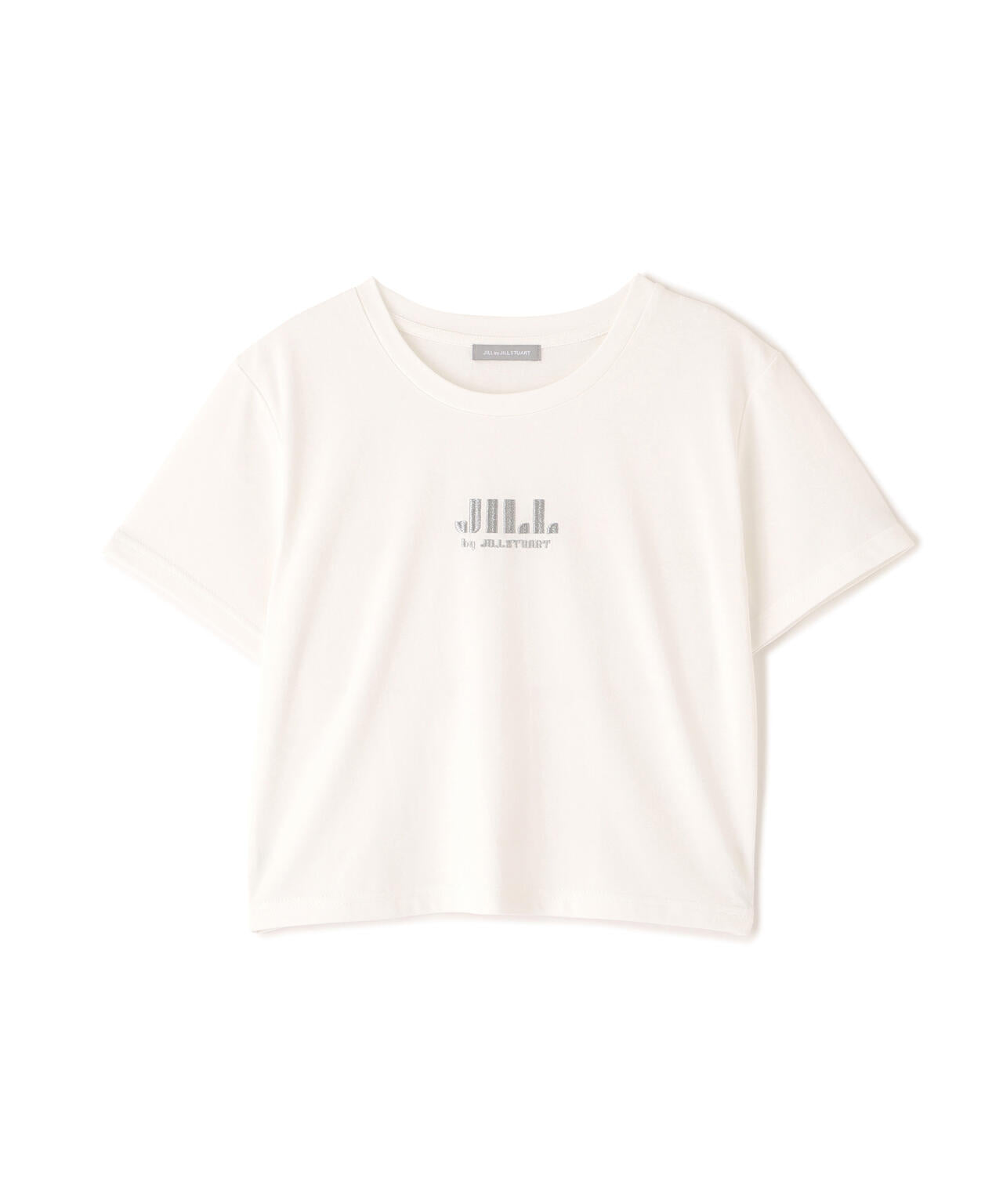 ショート丈刺繍ロゴTシャツオーガニックコットン