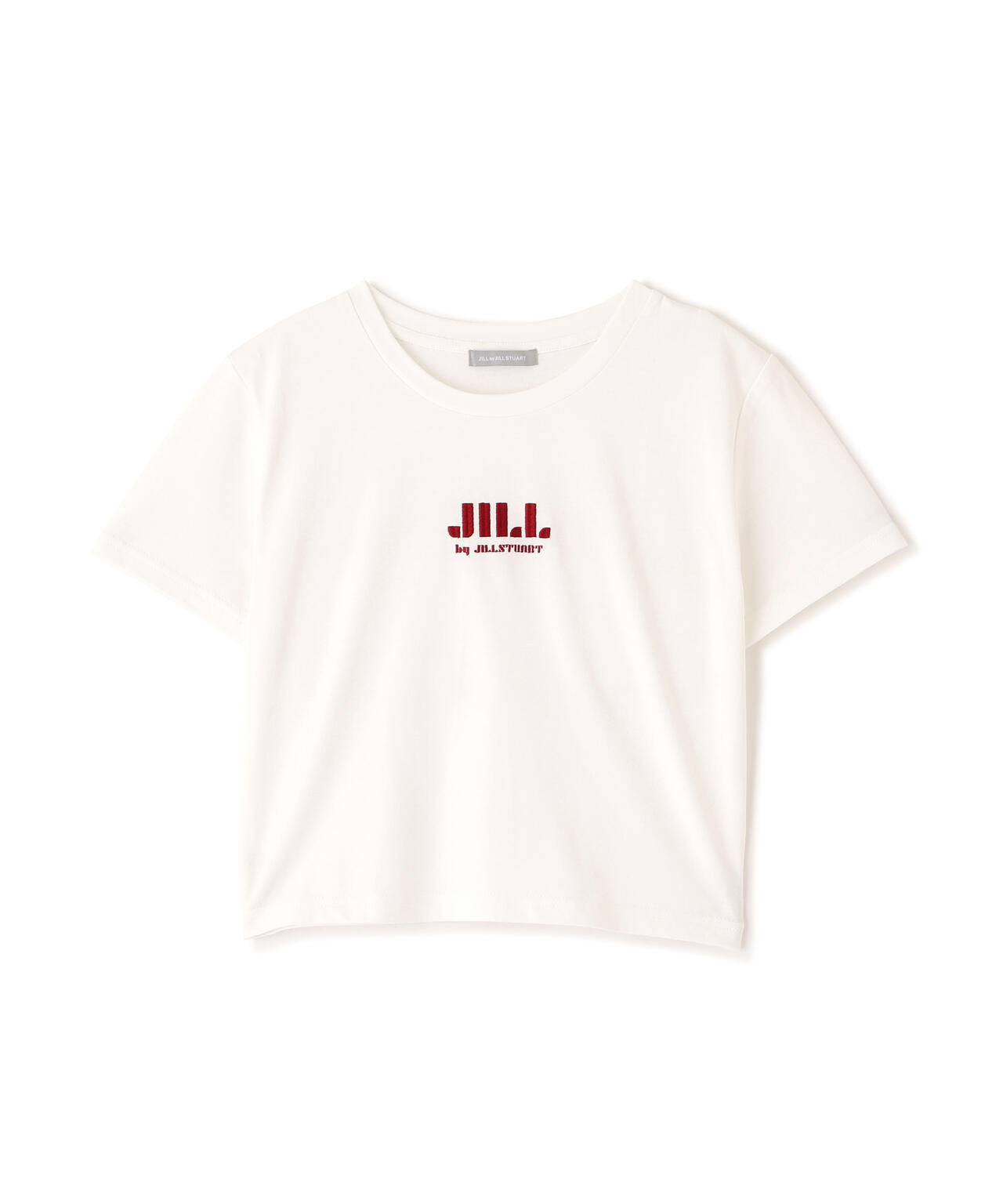 ショート丈刺繍ロゴTシャツオーガニックコットン | JILL by JILL