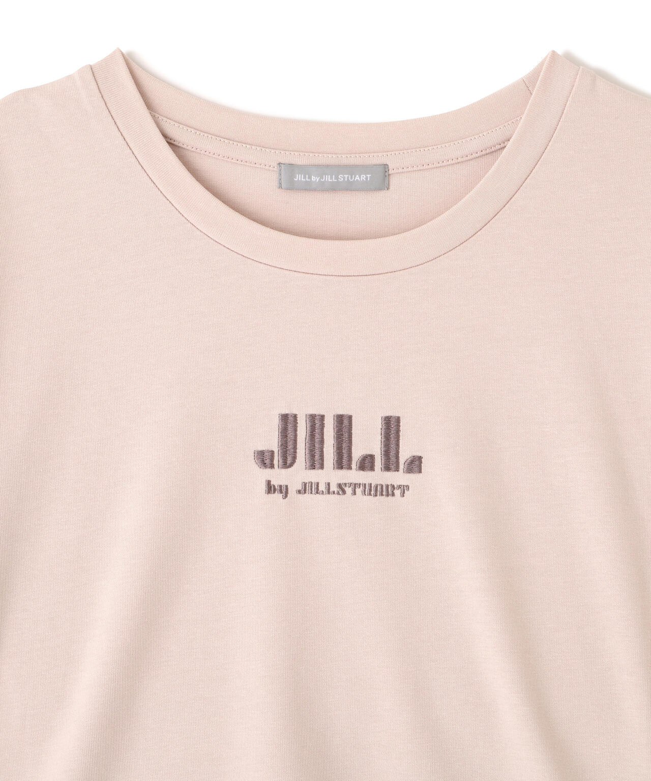 ショート丈刺繍ロゴTシャツオーガニックコットン