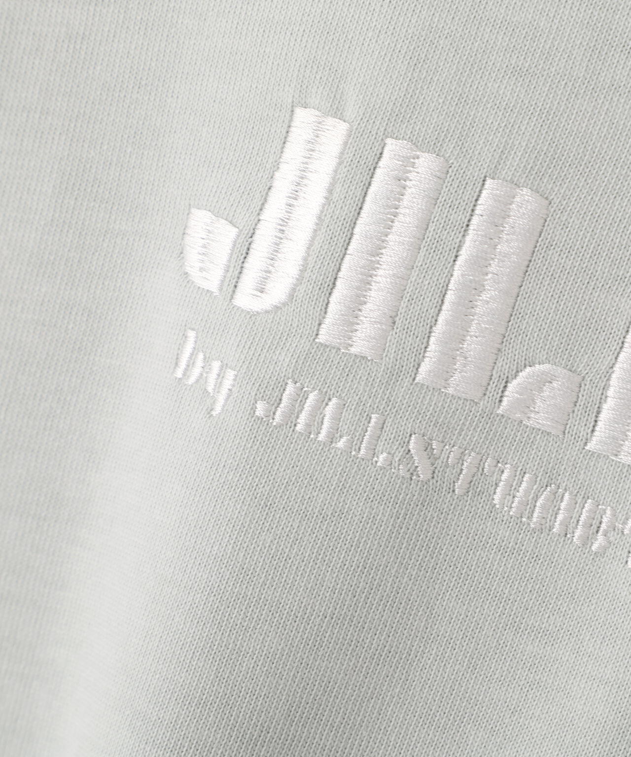 ショート丈刺繍ロゴTシャツオーガニックコットン