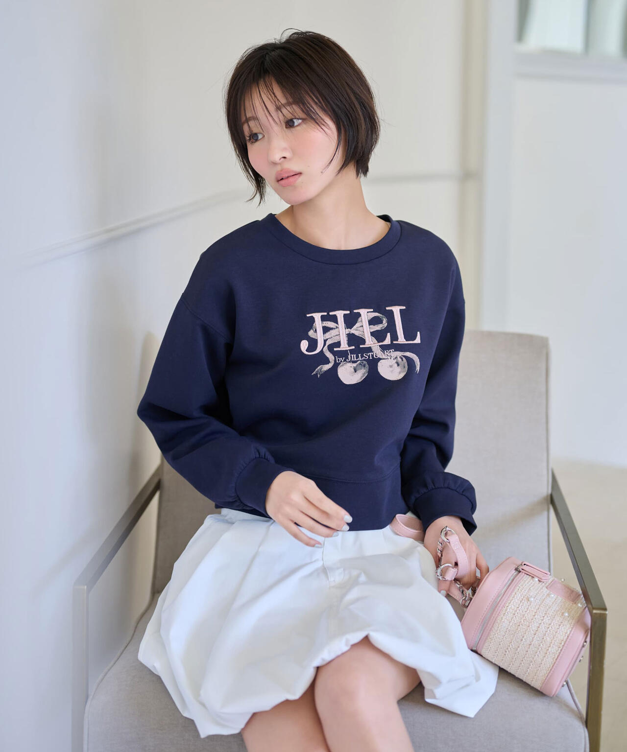 Jill★くすみレッド ネイビーシャビー L字デザイン JILL STUART インプルーブ L字ファスナー折り財布 商品｜THE BAGMANIA