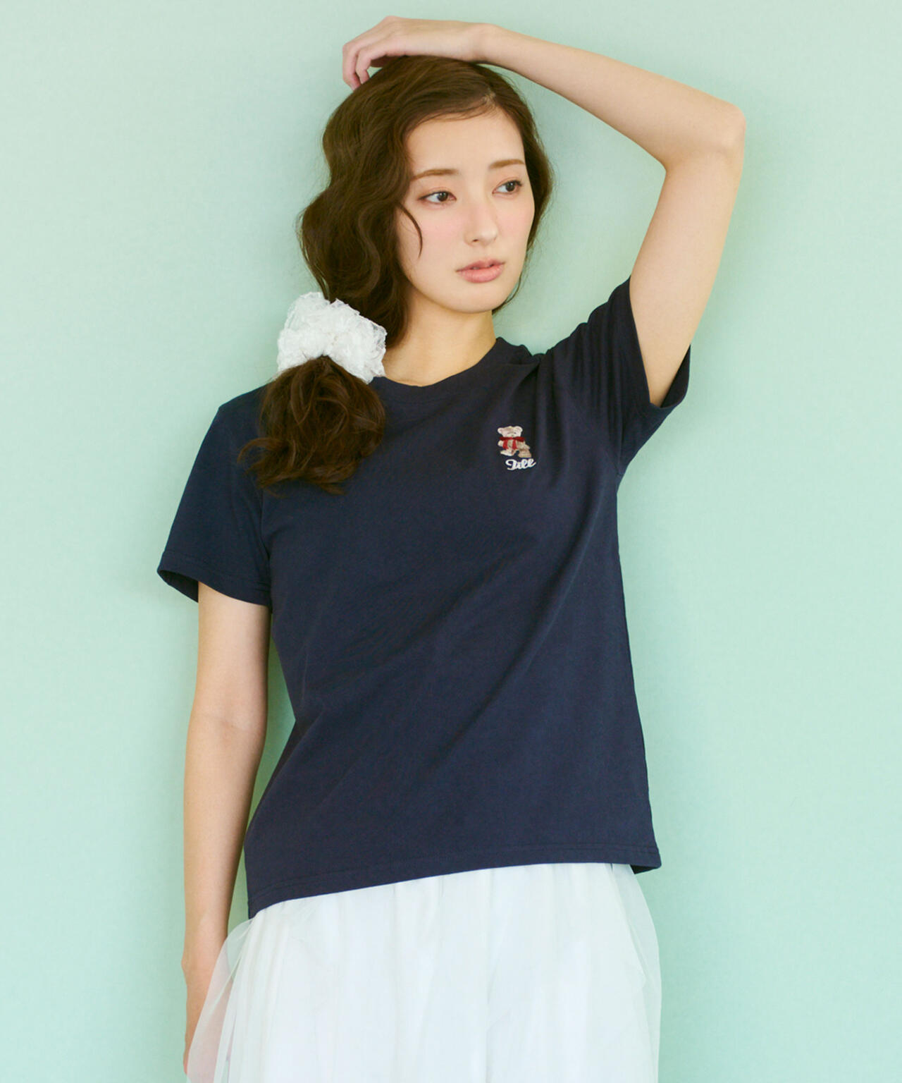 BEARシリーズ＞刺繍Tシャツオーガニックコットン | JILL by JILL