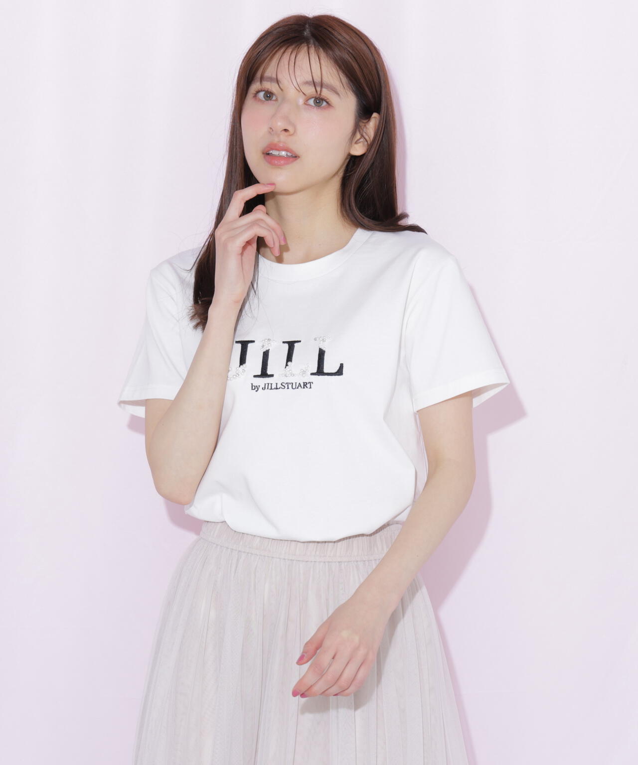 オーガニックコットンビジューロゴTシャツ | JILL by JILL STUART