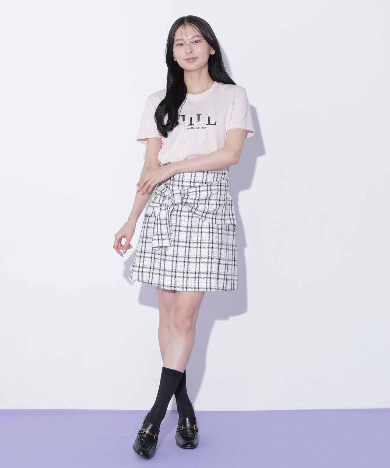 オーガニックコットンビジューロゴTシャツ | JILL by JILL STUART