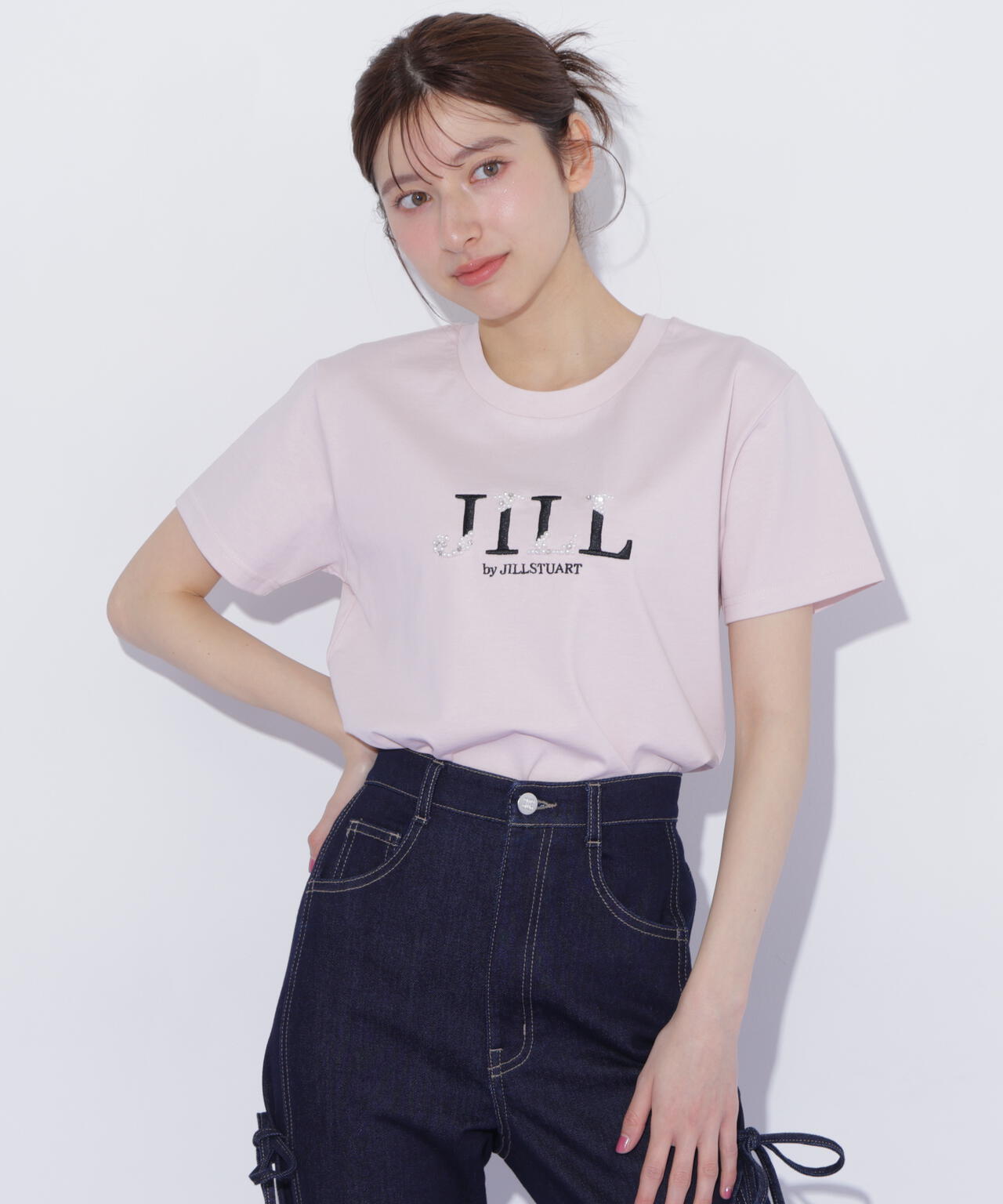 オーガニックコットンビジューロゴTシャツ | JILL by JILL STUART