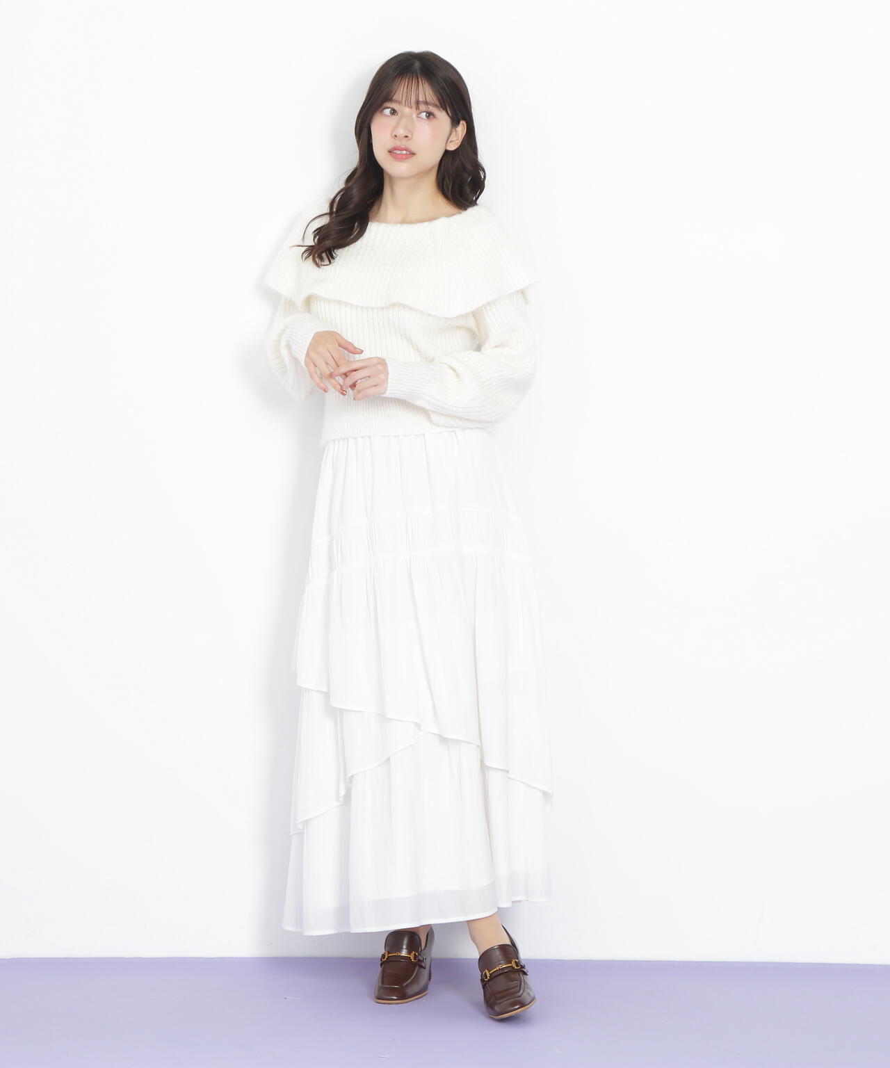 ふわふわケープニット