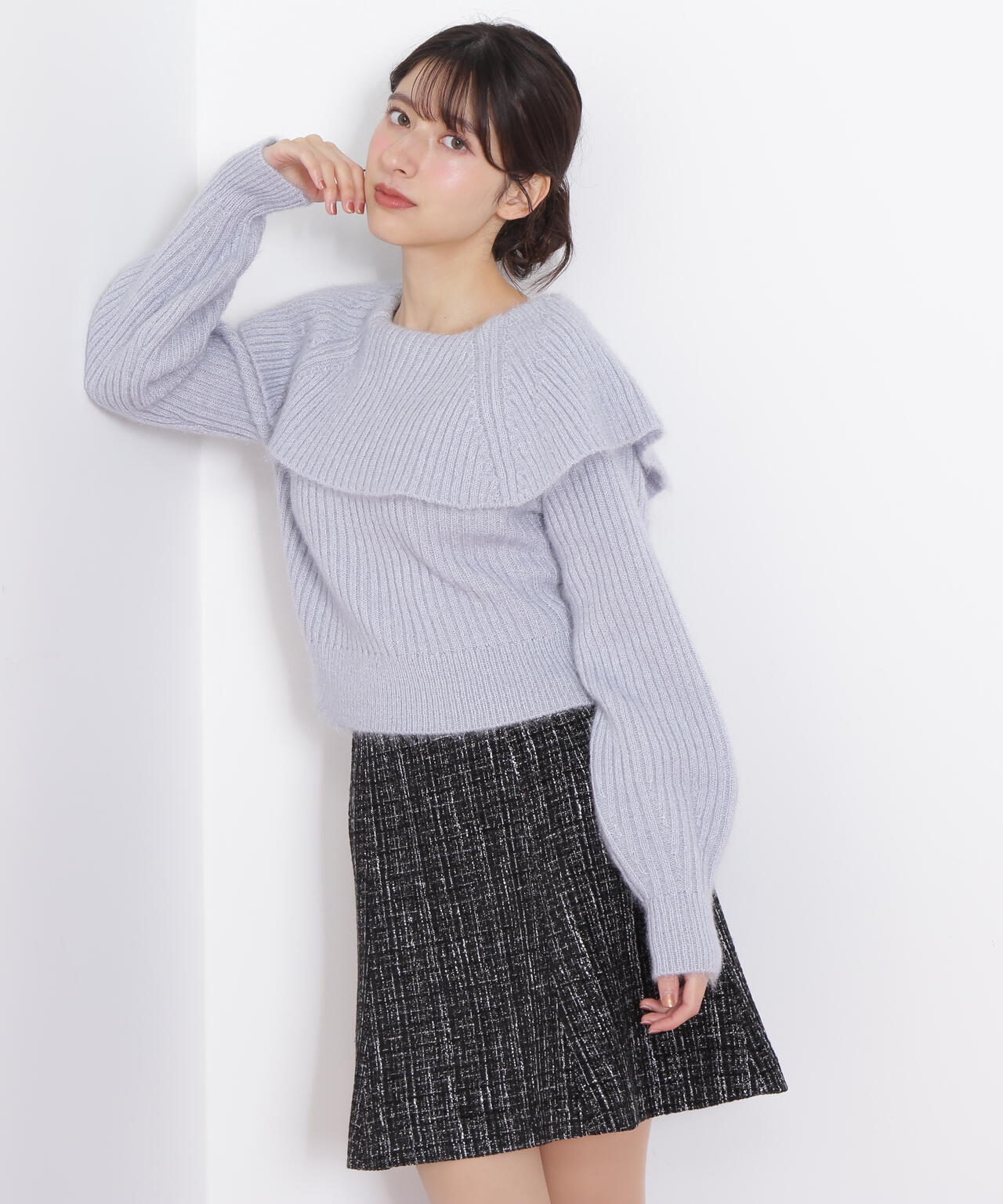 ふわふわケープニット