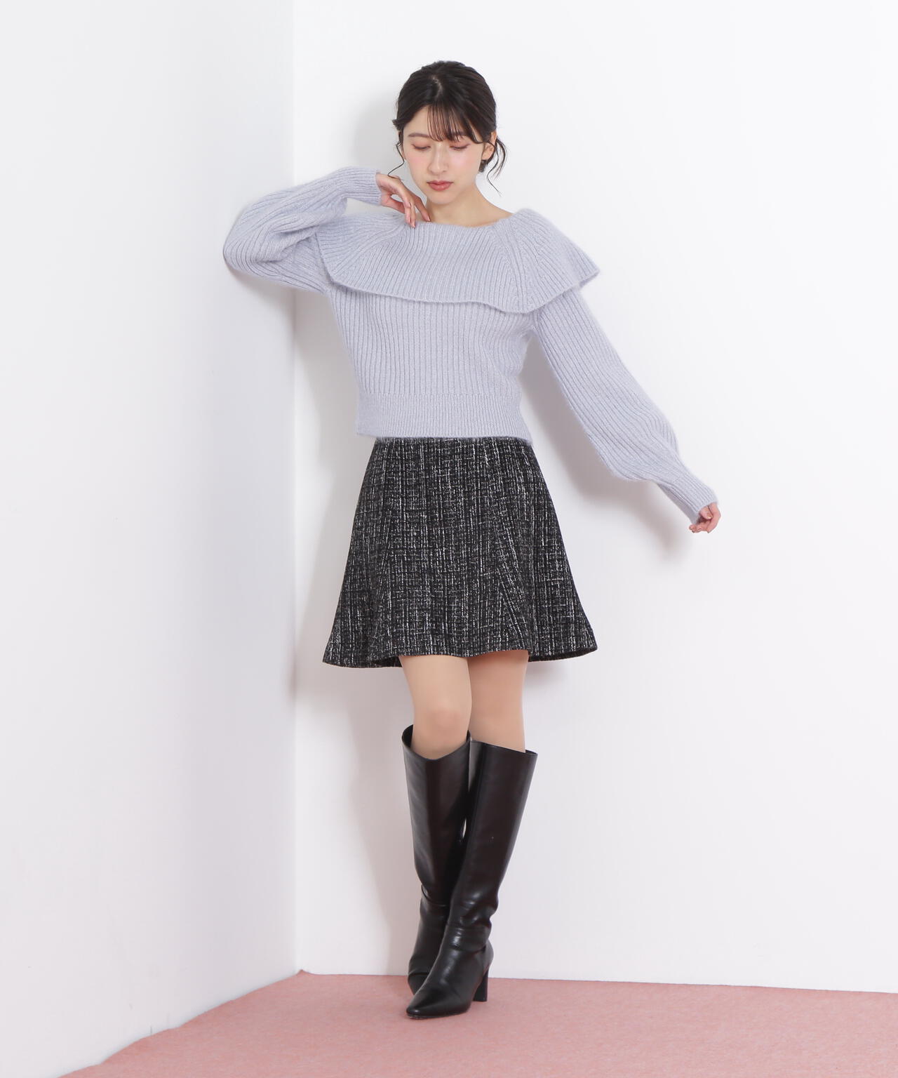 ふわふわケープニット