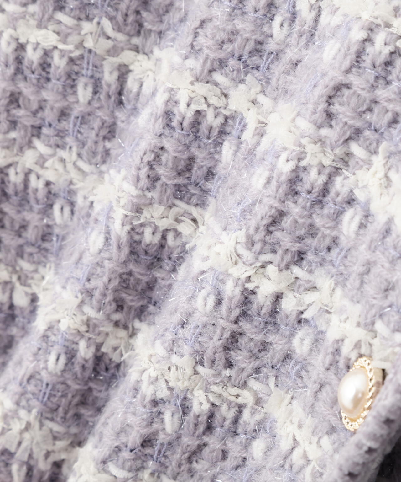 ラメミックスツィードニットジャケット