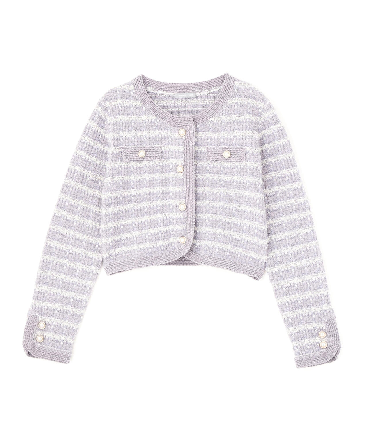 ラメミックスツィードニットジャケット