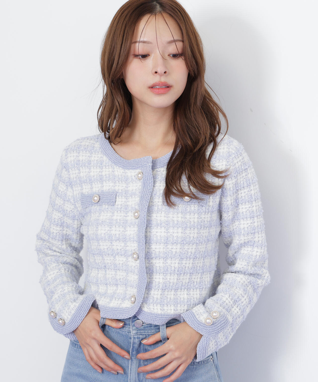 ラメミックスツィードニットジャケット | JILL by JILL STUART（ジル