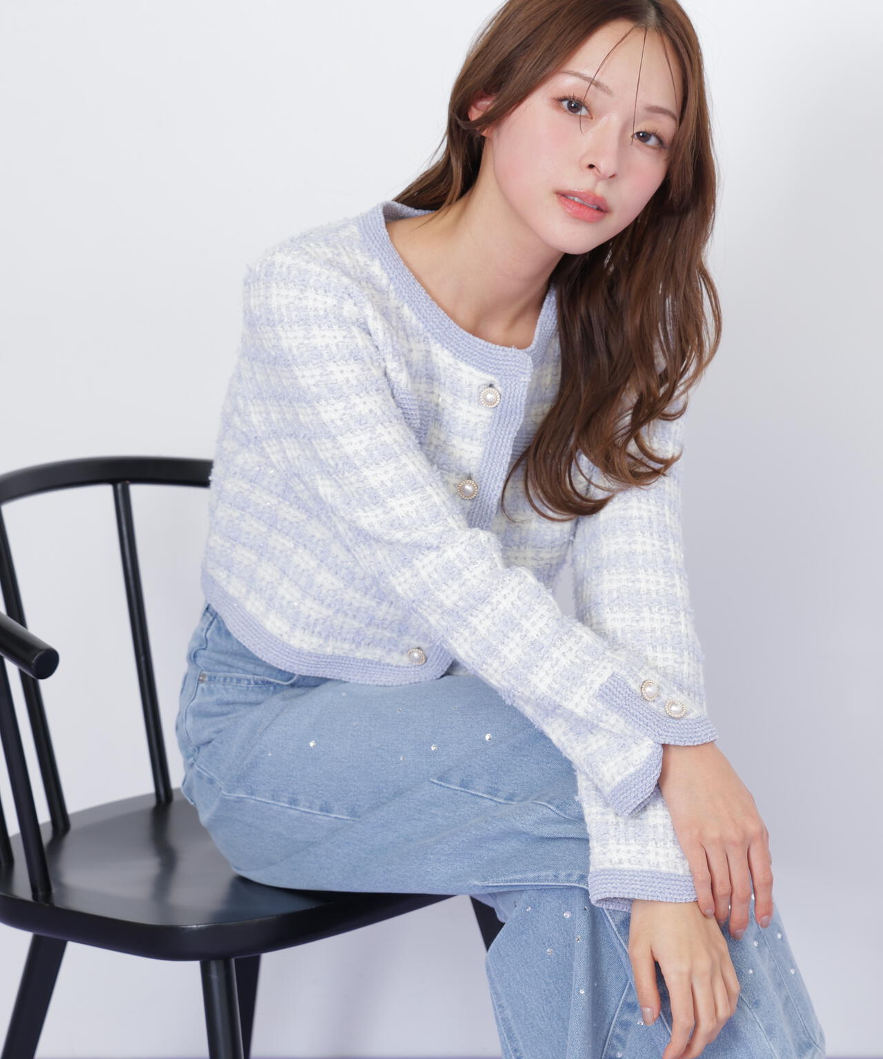 ラメミックスツィードニットジャケット | JILL by JILL STUART（ジル