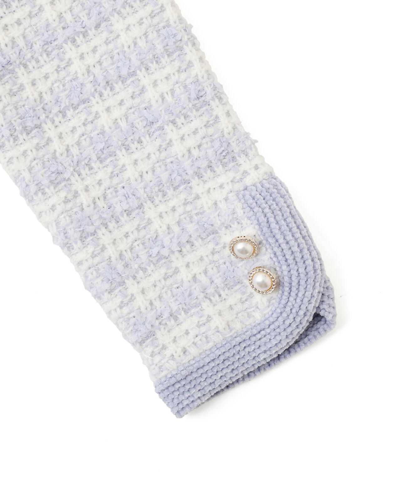 ラメミックスツィードニットジャケット