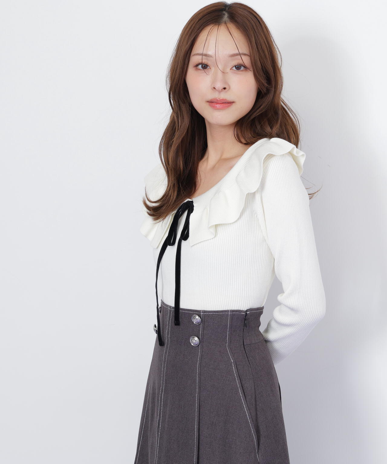 ケープリブニット