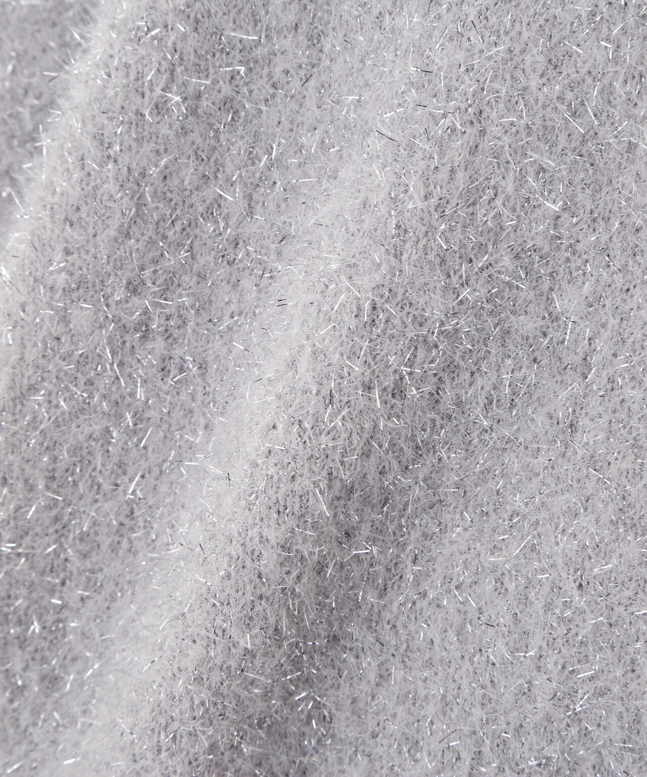 ハートボタンラメフェザーカーディガン