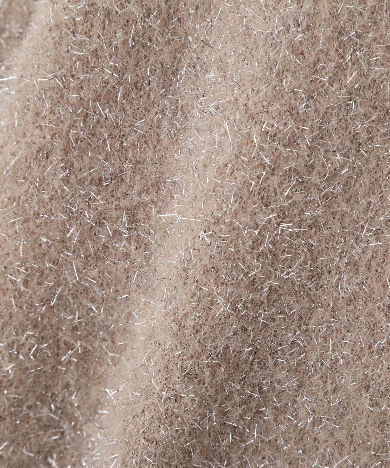 ハートボタンラメフェザーカーディガン