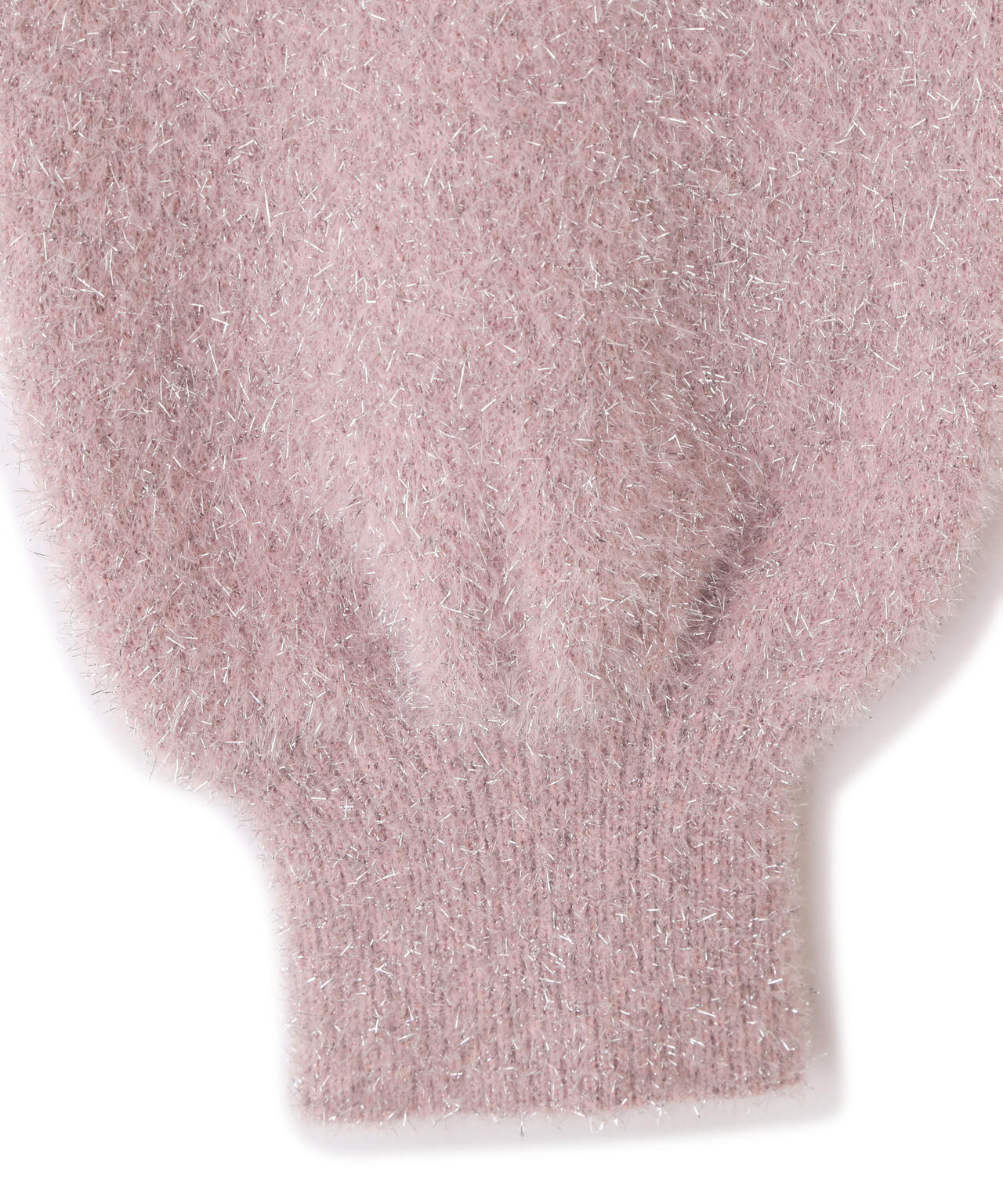 ハートボタンラメフェザーカーディガン