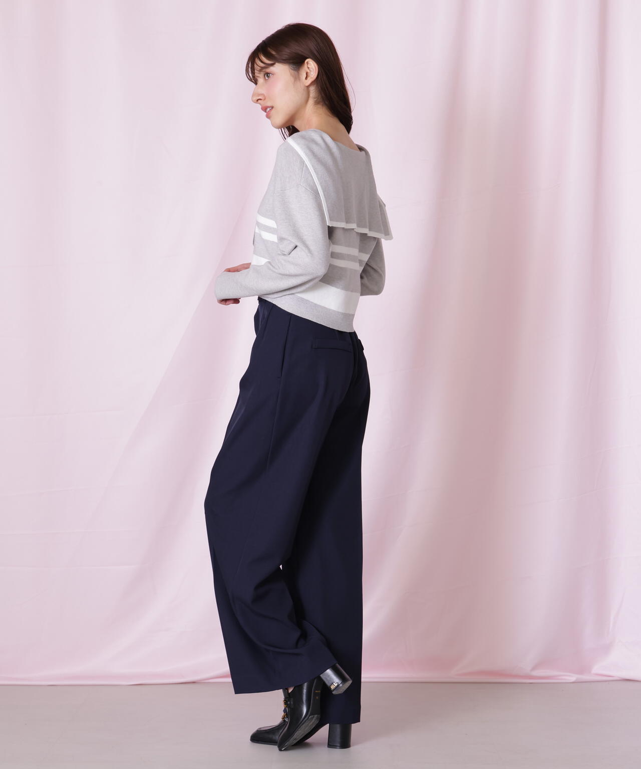 セーラーカラーニット