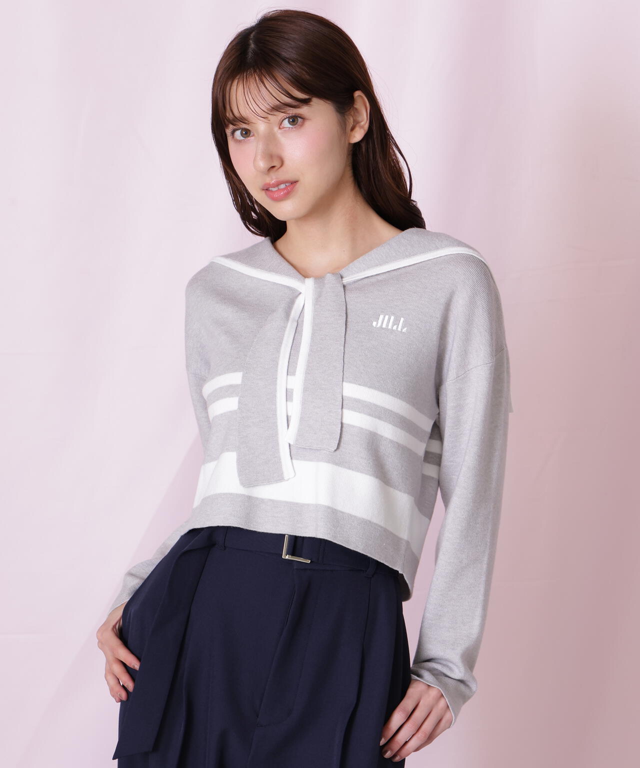 セーラーカラーニット