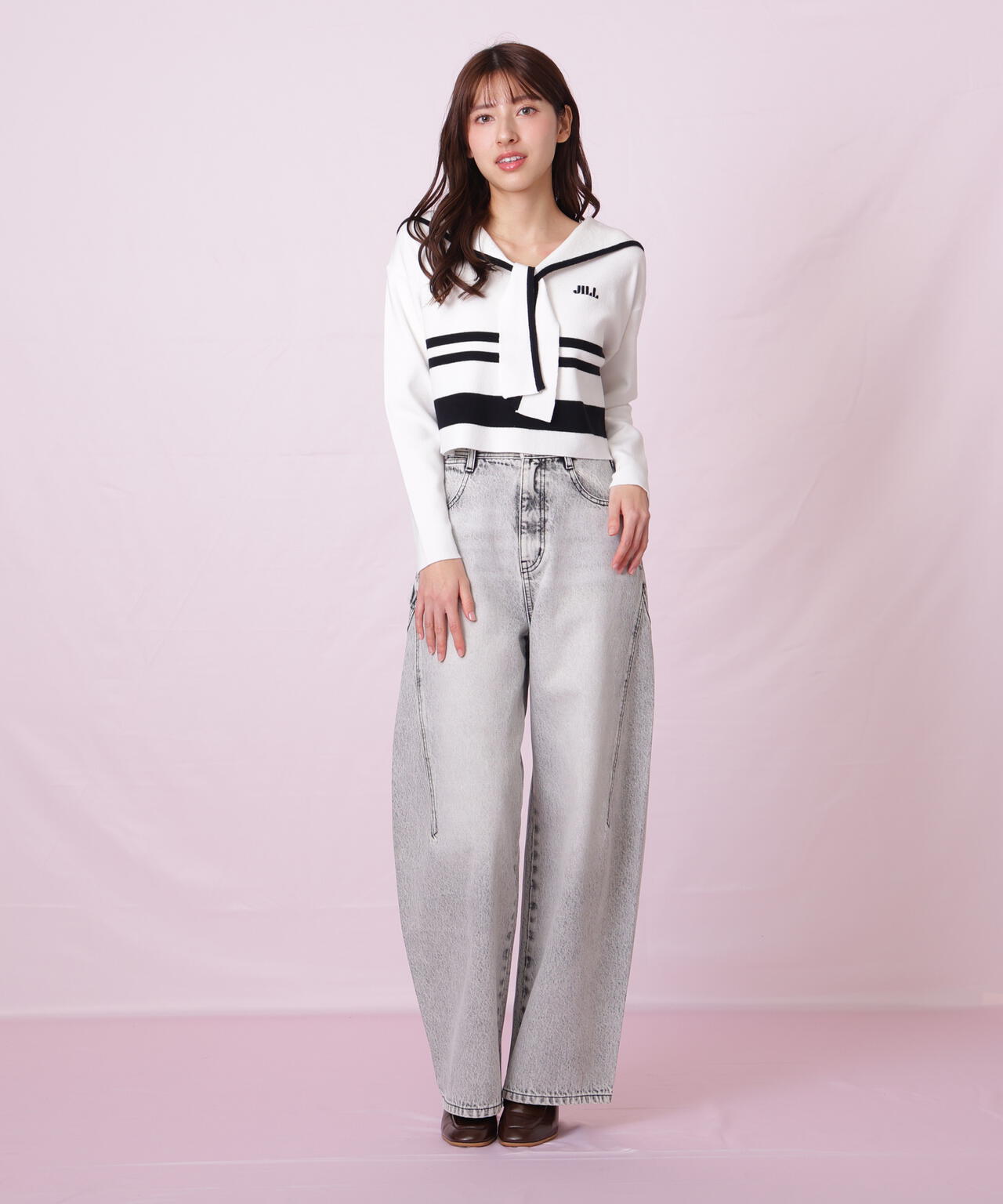 セーラーカラーニット