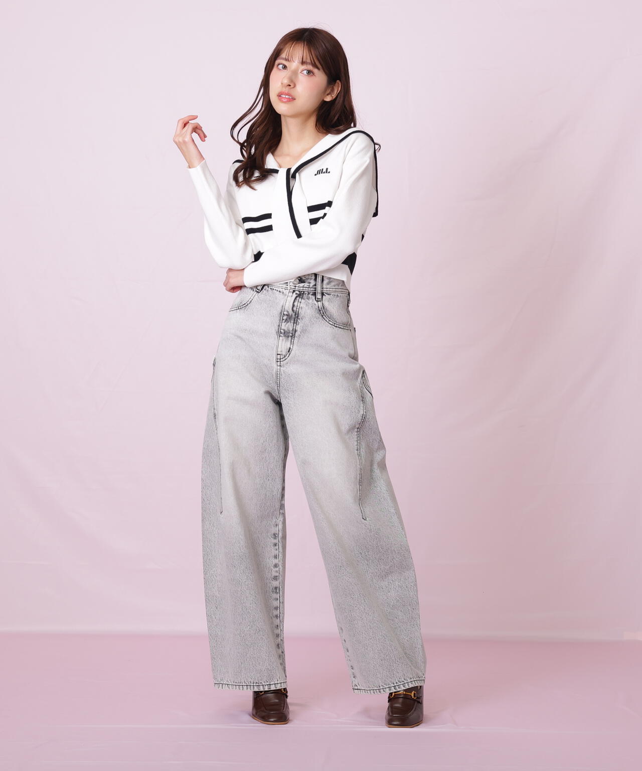 セーラーカラーニット