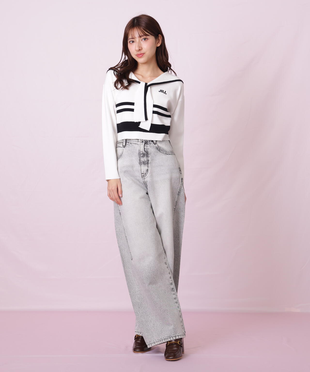 セーラーカラーニット