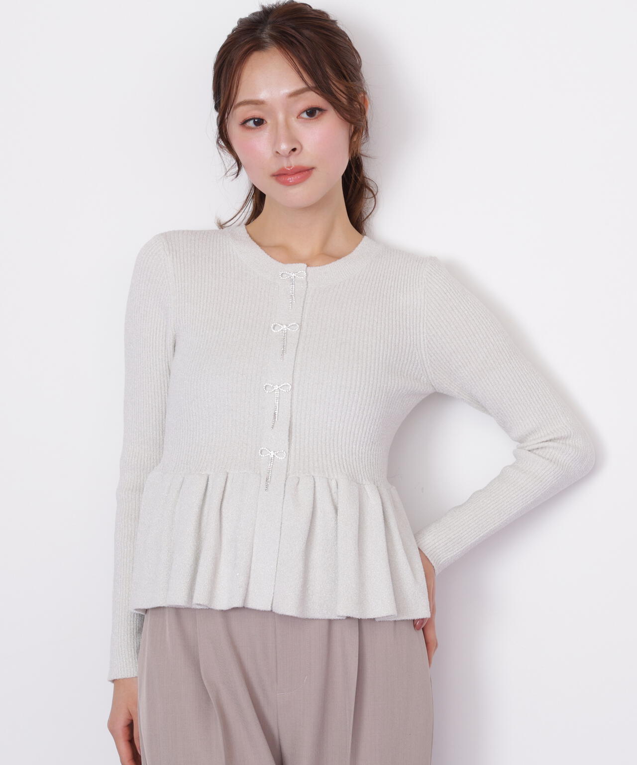 ラメモールペプラムニット | JILL by JILL STUART（ジル バイ ジル