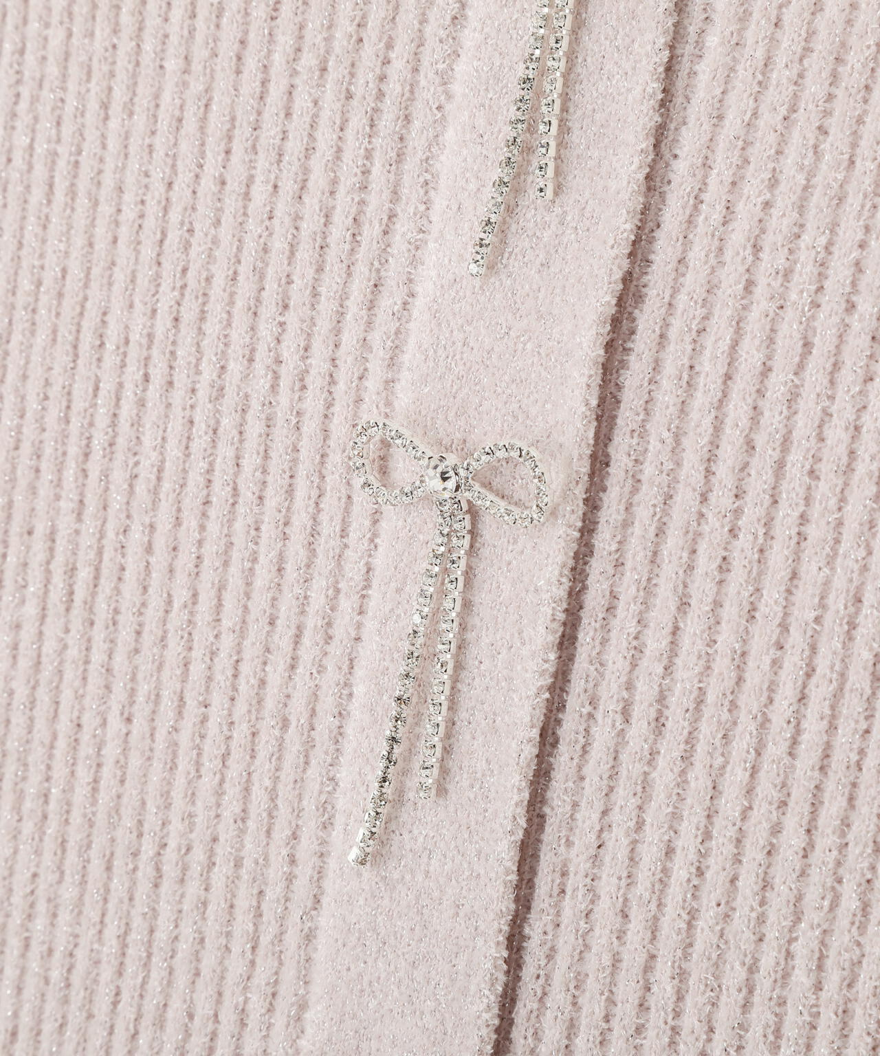 ラメモールペプラムニット