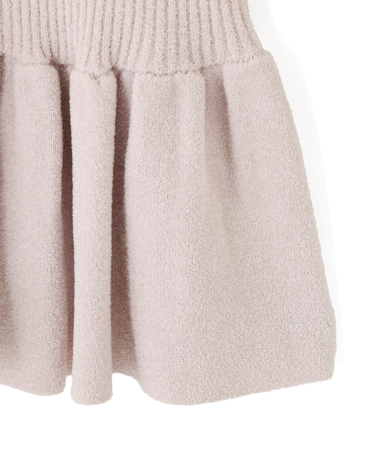 ラメモールペプラムニット