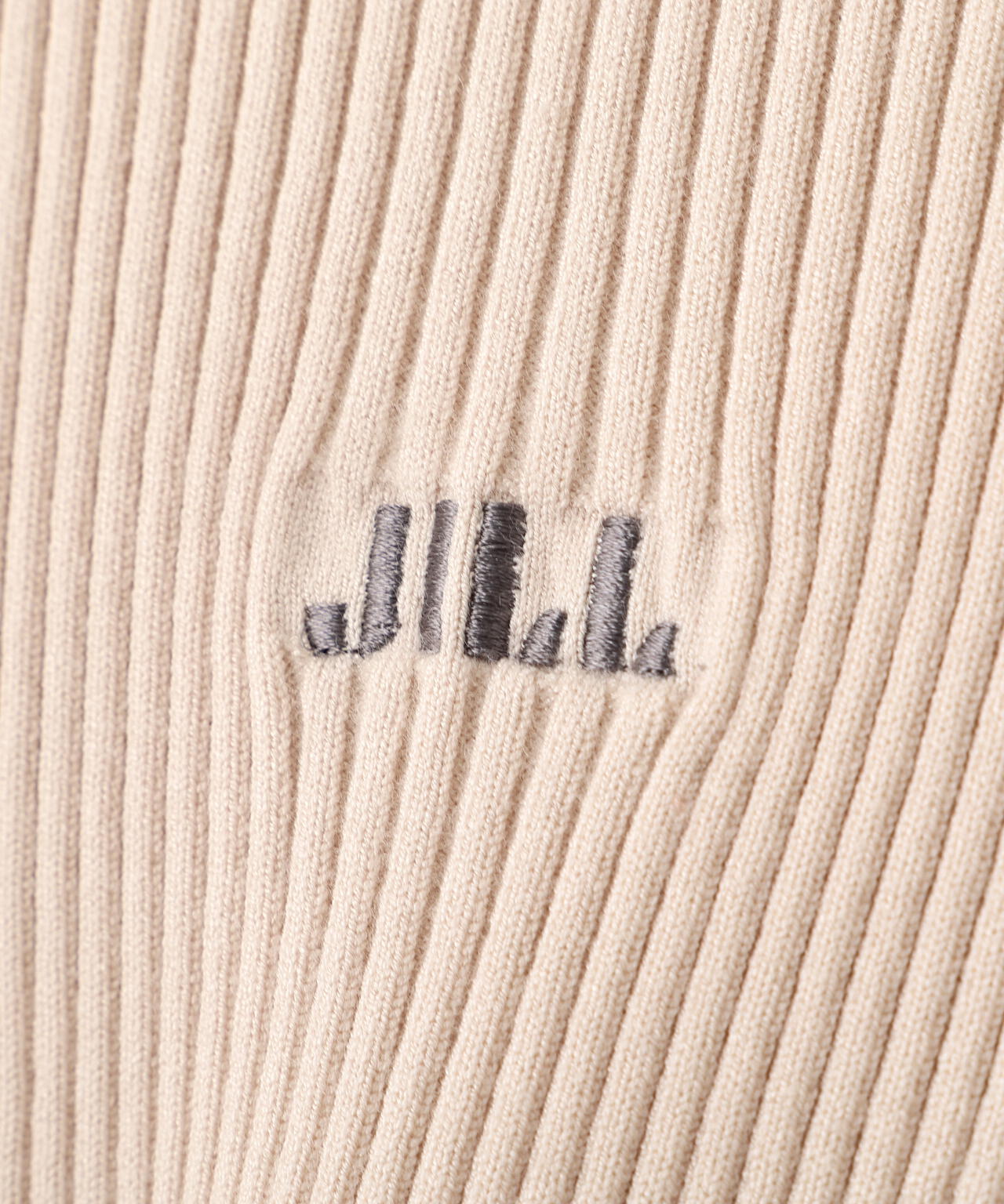 配色リブニット