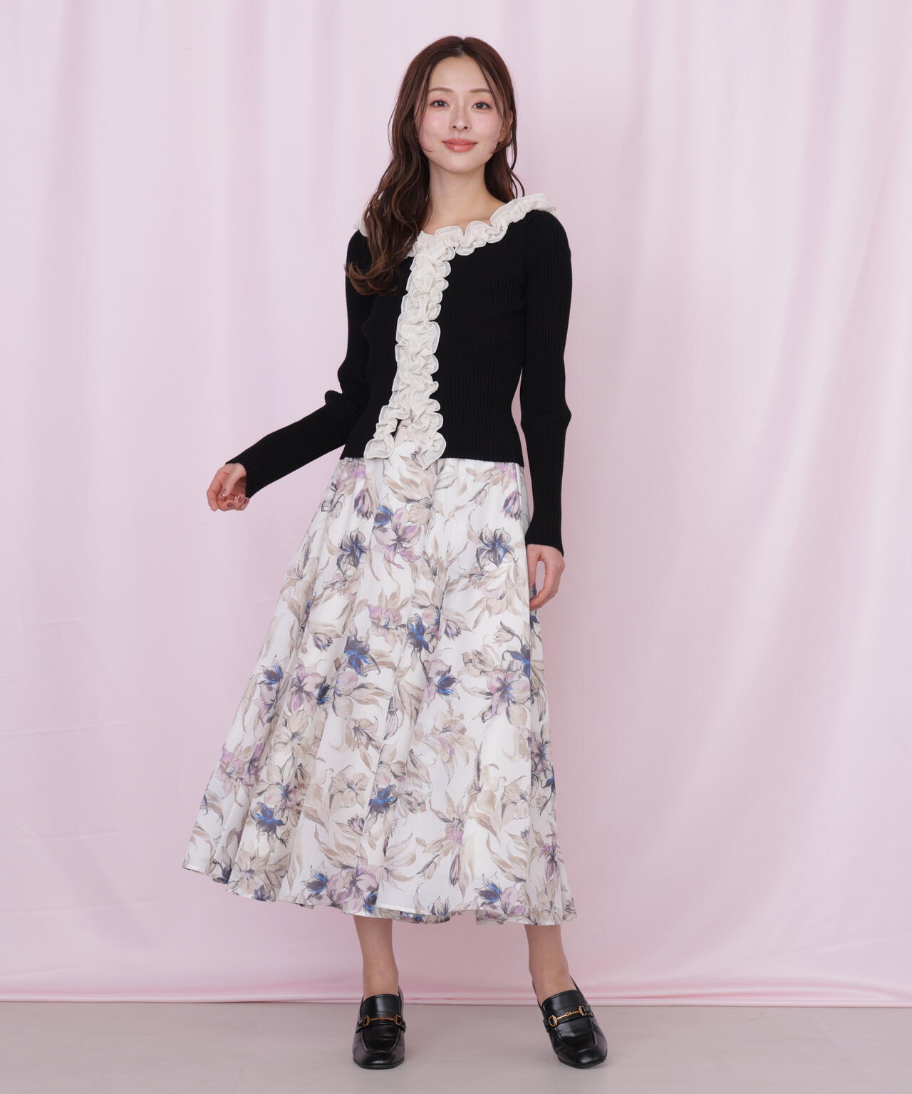 フリルトリムニット