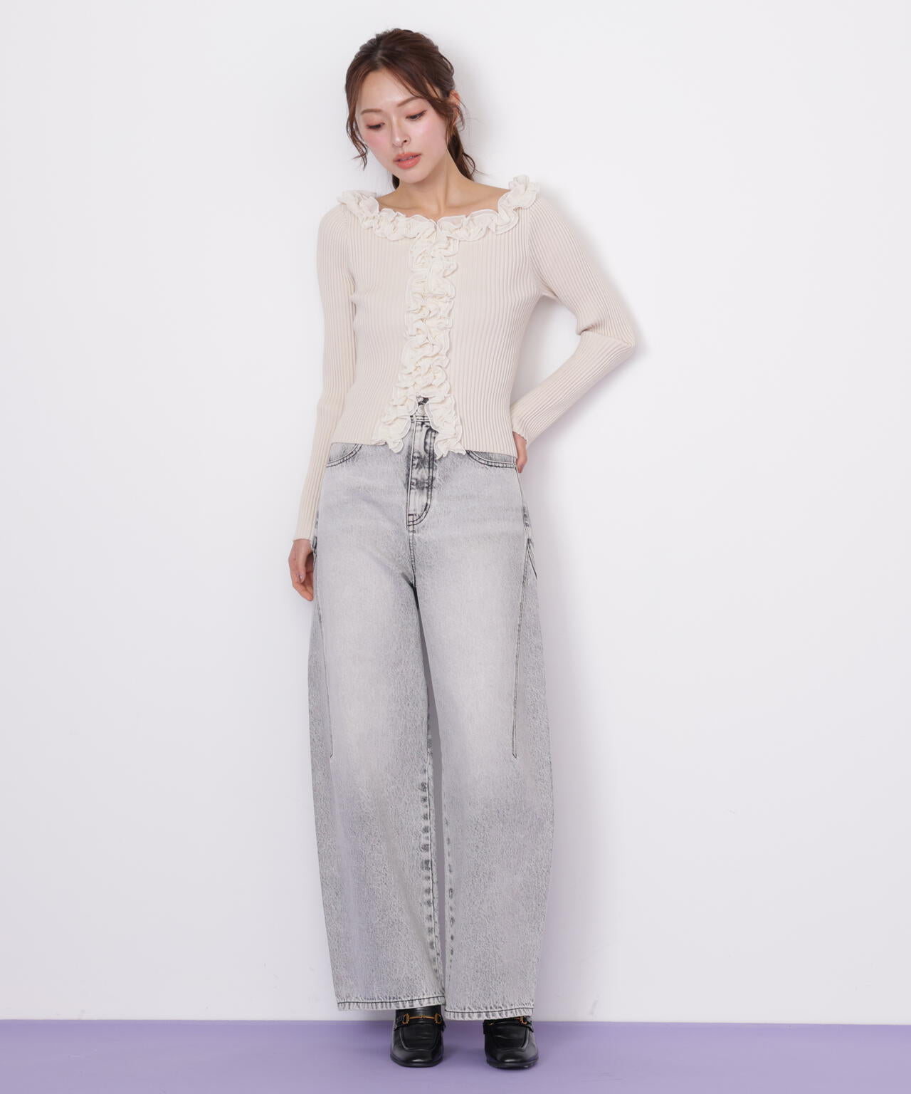 フリルトリムニット | JILL by JILL STUART（ジル バイ ジル