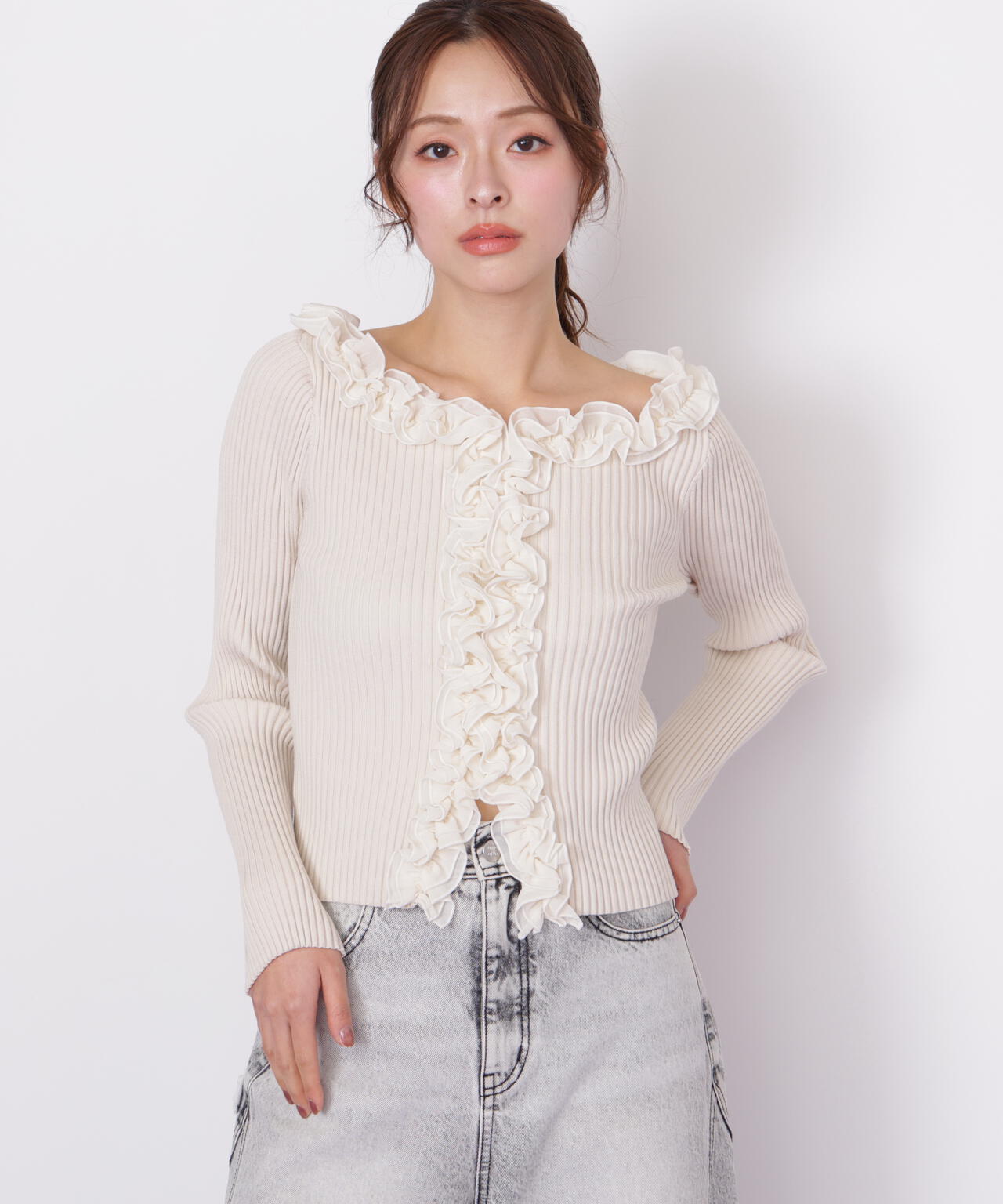 フリルトリムニット | JILL by JILL STUART（ジル バイ ジル