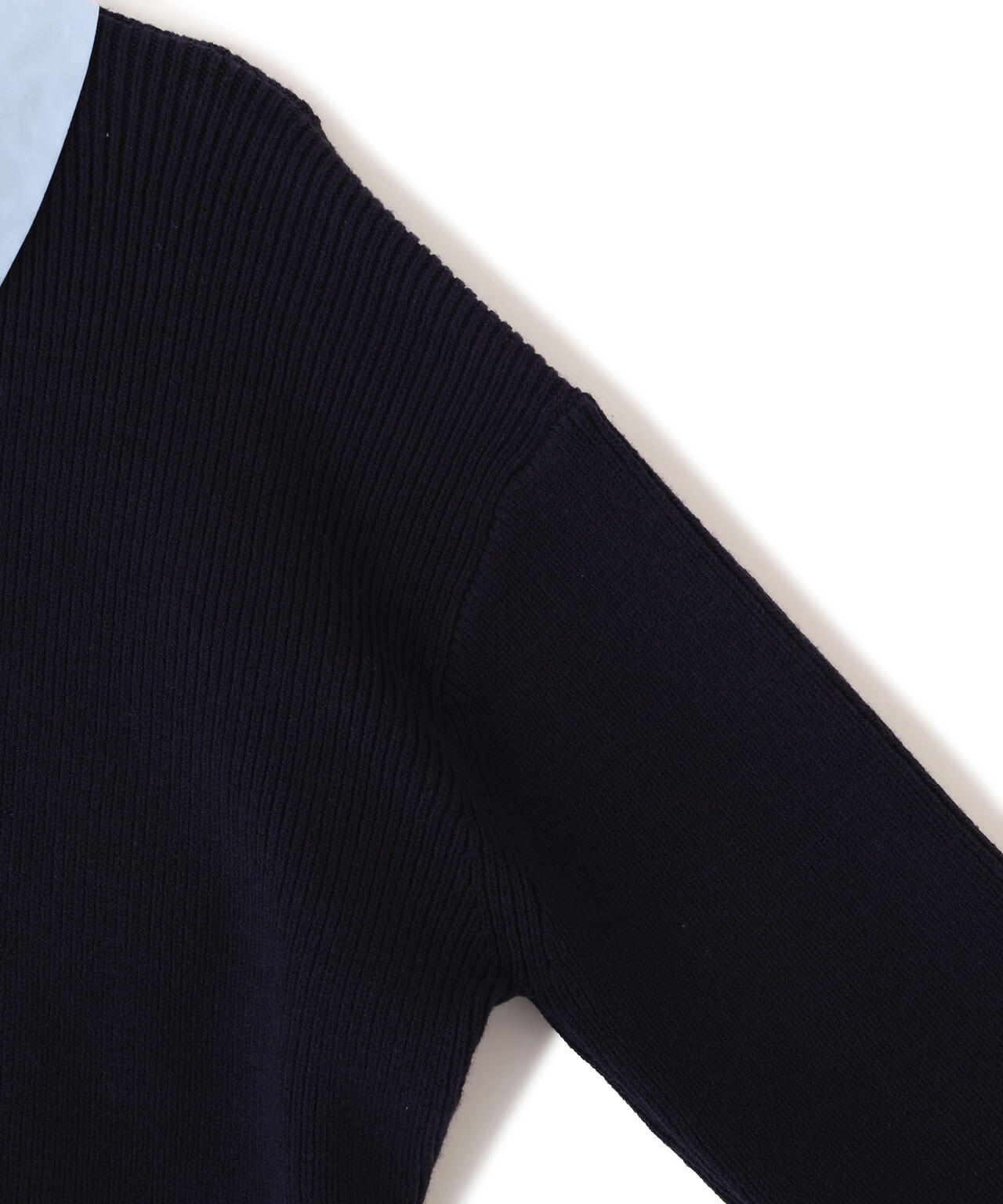 衿付きクロップドゆるニット