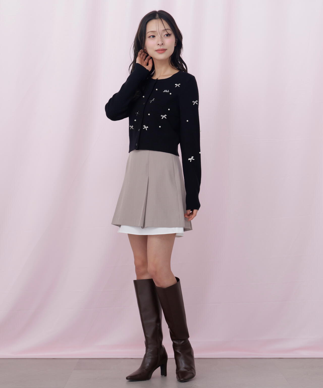 新品 ジルバイ リボン付き カーディガン JILL by JILL STUART（ジルバイジルスチュアート） ニット セーター