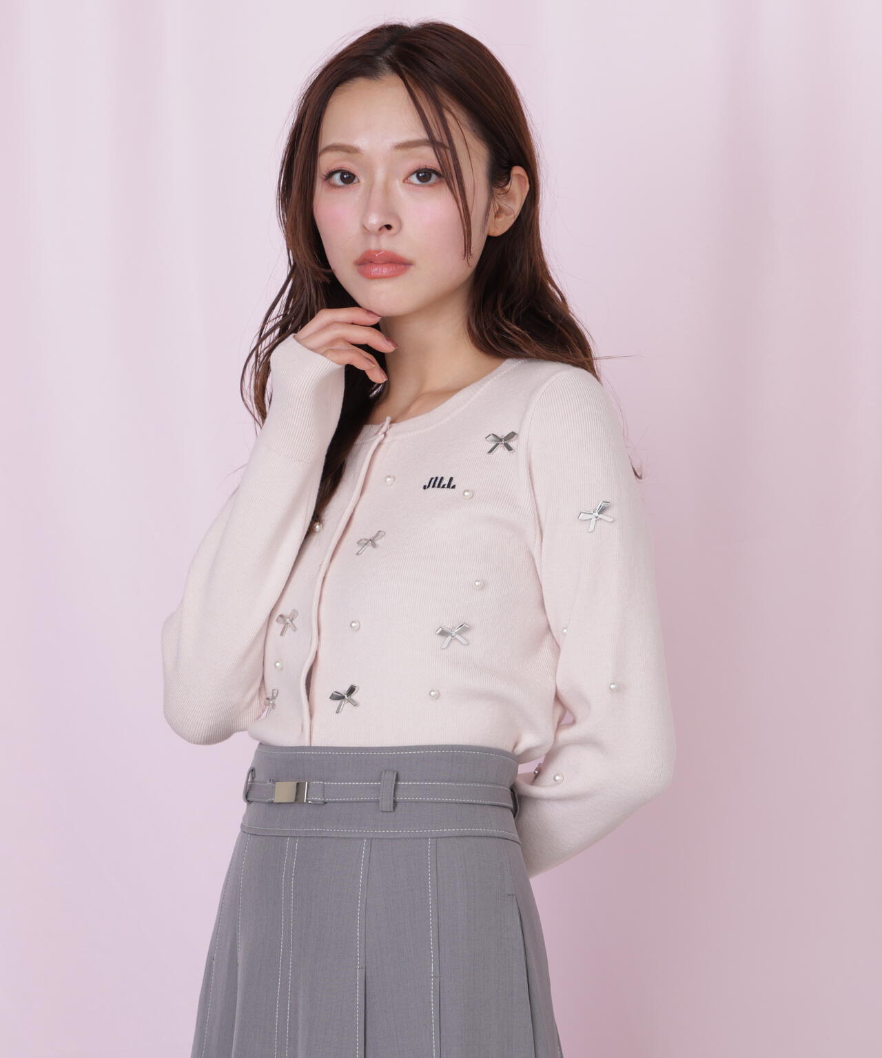ジルスチュアート♡ビジューカーディガン JILL by JILL STUART（ジルバイジルスチュアート） カーディガン
