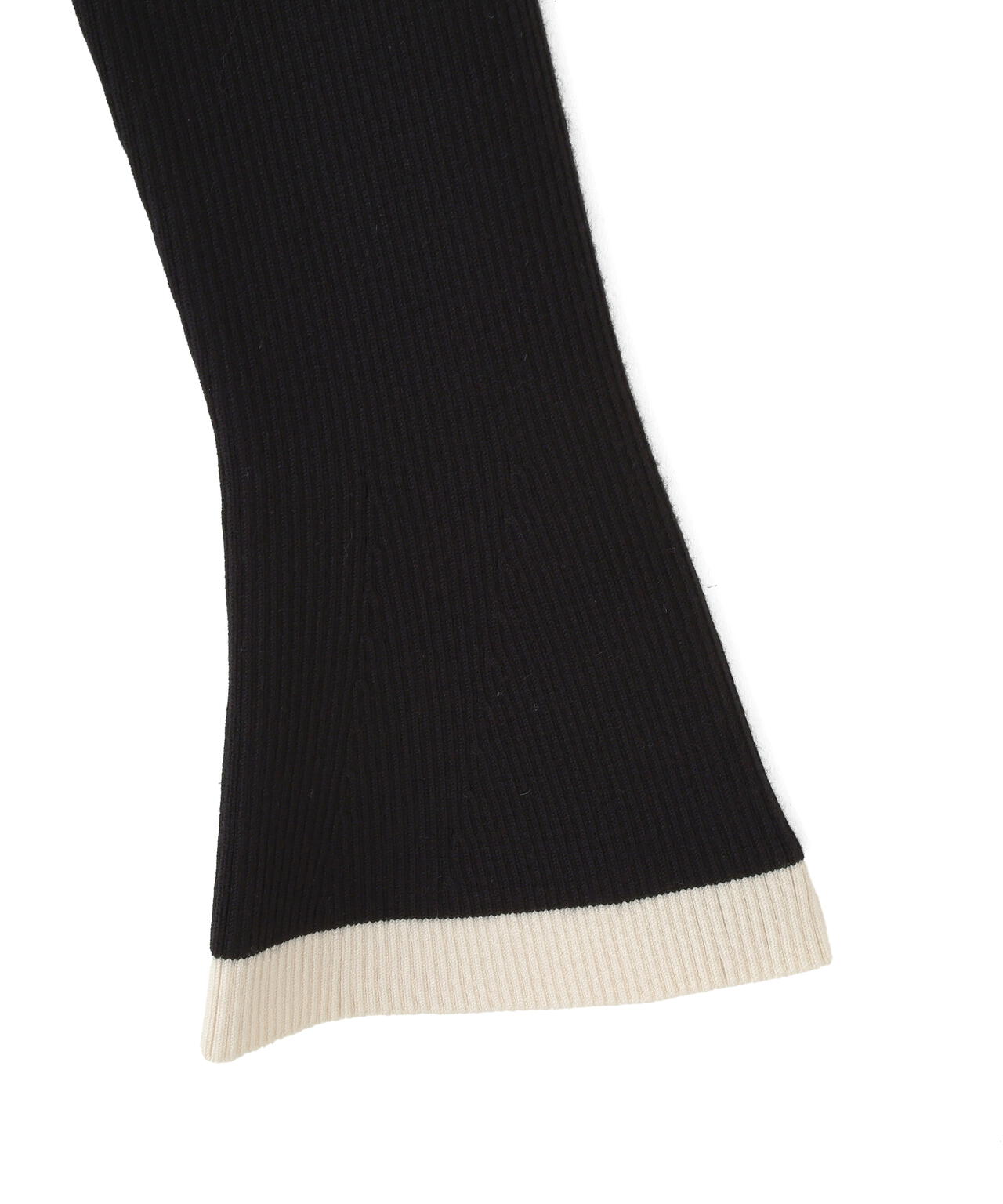 肩リボン配色ニット